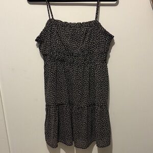 Madewell Black and White Patterned Mini Dress